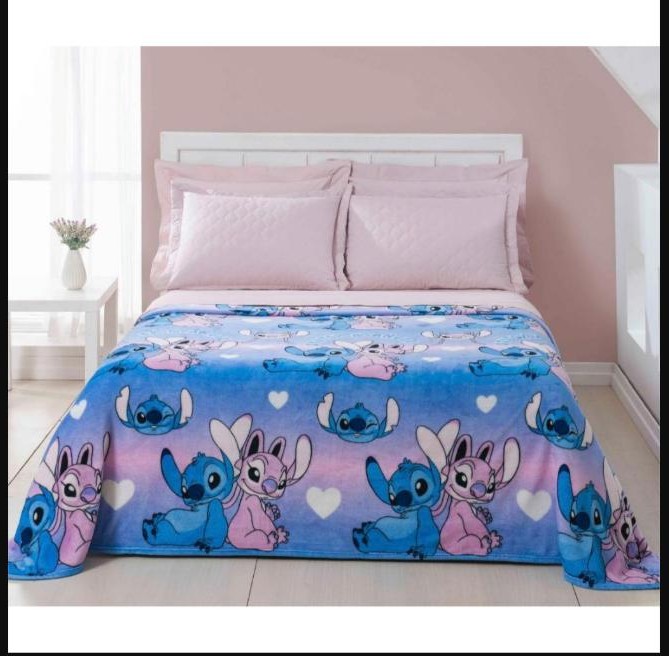 Manta Disney Minnie & Mickey Mouse Andreza Enxovais - Solteiro - Casal - Queen - Hipoalergênico - 200g - 1 Peça