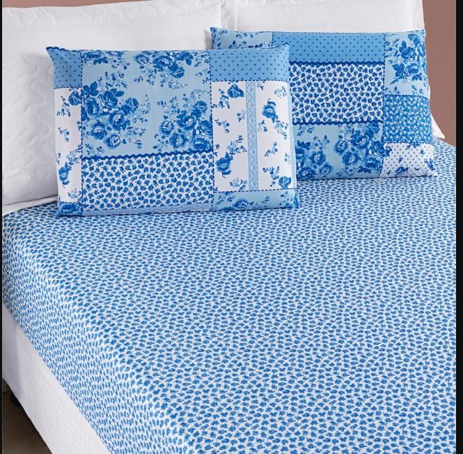 Jogo De Lençol Bouti 3 Peças Cama Casal King Estampado