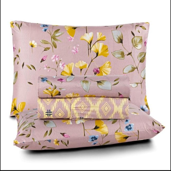 Jogo De Cama Lençol Bouti Solteiro Box 3 Peças Estampado