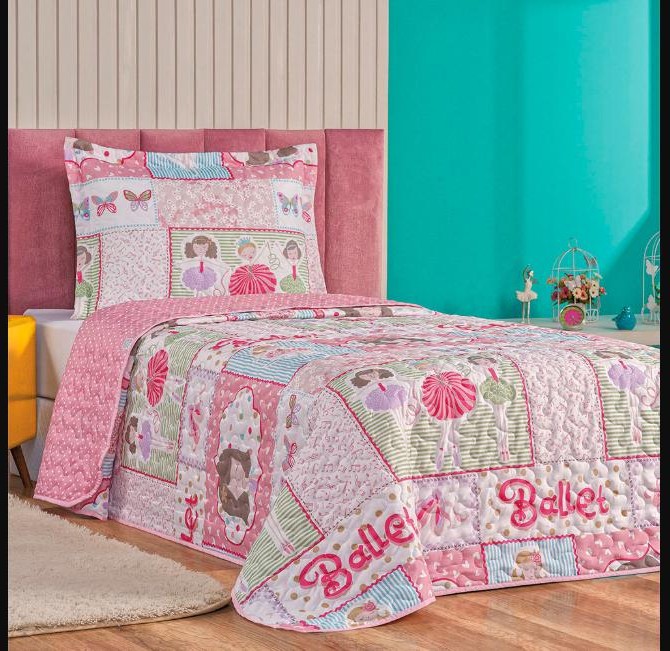 Cobre Leito SOLTEIRO Infantil Dupla Face 2,40 x 1,60 Bouti - Várias Estampas