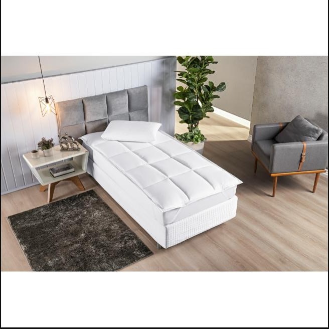 Pillow Top Solteiro 1,88 X 0,88 X Colchão Até 40 Cm Alt - 200 Fios - Antiálergico
