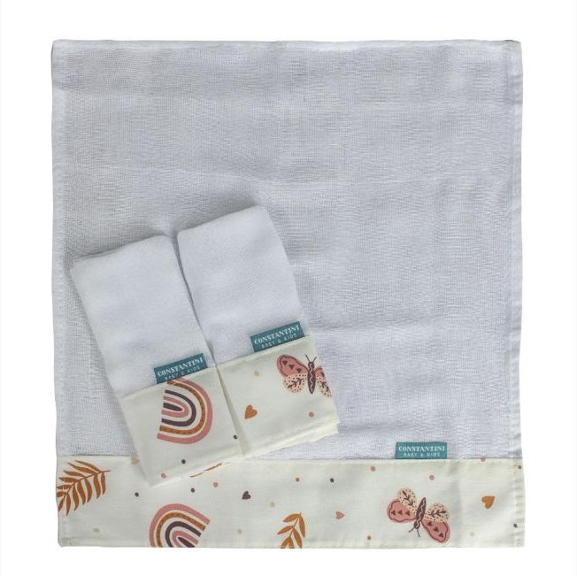 Kit 3 Fraldas Paninhos para Boca Bebe 100% Algodão Macio Moderninhos Felpa Flanelado