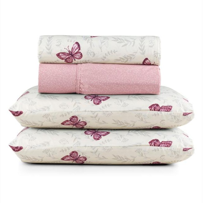 Jogo de Cama Lençol Queen 04 Peças Estampado Avere 200 Fios - Micropercal
