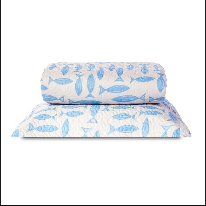 Cobre Leito SOLTEIRO Estampado Basic + Porta Travesseiro - 180 Fios