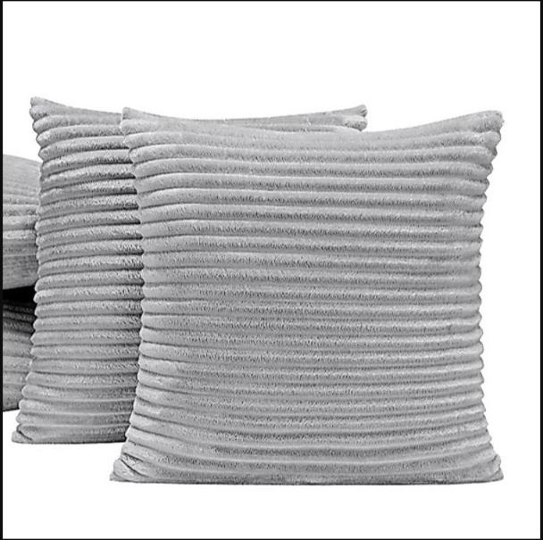 Kit 2 Capas 45cm x 45cm Almofadas Aveludadas Luxo Soft Decorativa com zíper