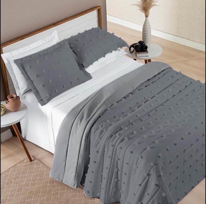 Cobre Leito Cama Queen 300 Fios Dupla Face 3 Peças - Poppy | Aveline
