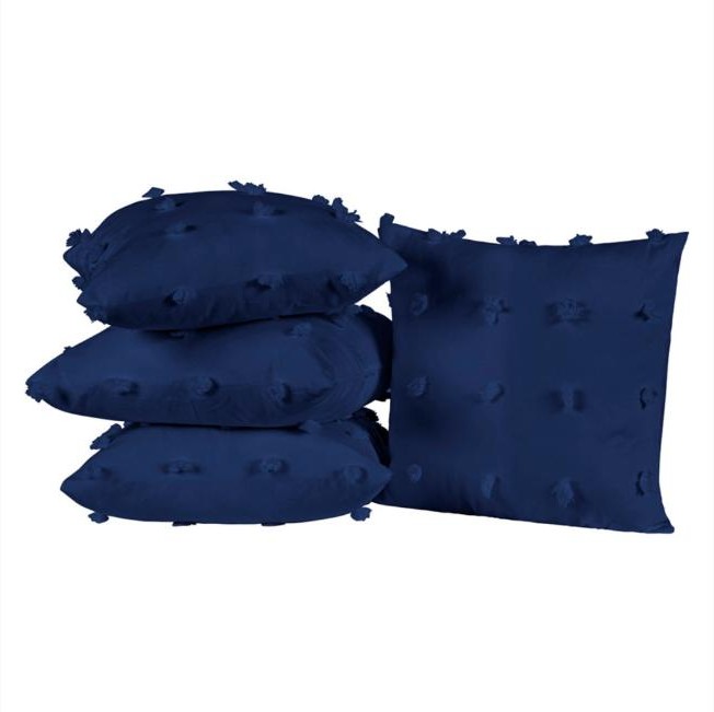 Kit 4 Almofadas CHEIAS Com Ziper 45cm x 45cm 300 Fios - Poppy | Aveline