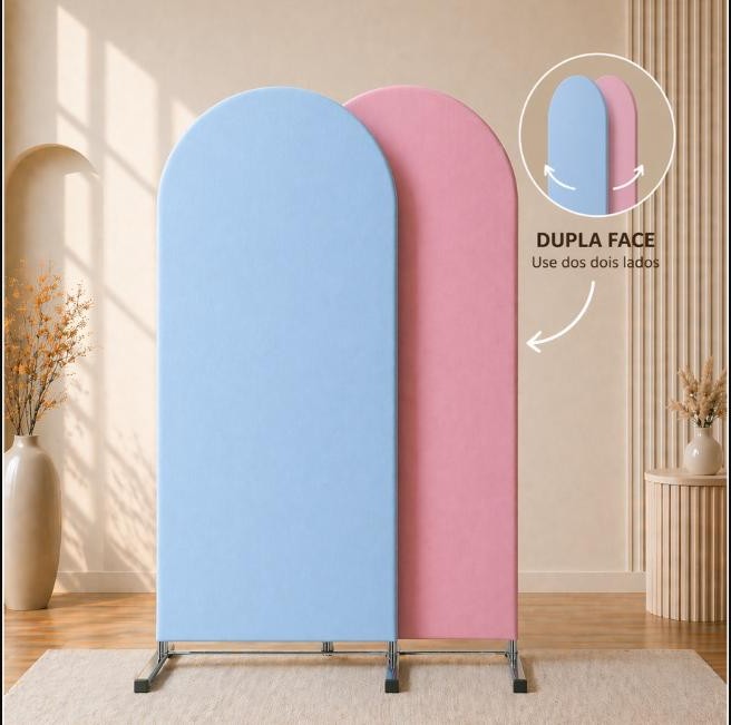 Capa painel romano liso para cenários aniversários decoração DUPLA FACE